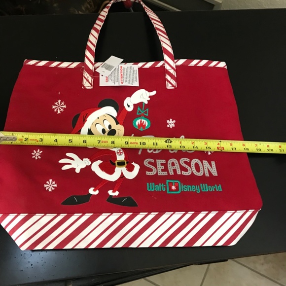 Disney Parks Christmas Tis The Season Tote Bag NWT - Picture 6 of 8